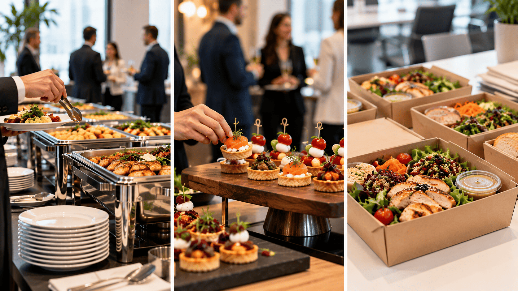 Corporate Catering Options by Big Flavours Corporate buffet catering, canapés and individual lunch boxes for business events in Melbourne